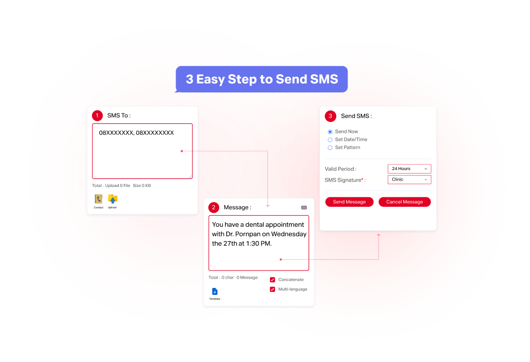 3 steps to send SMS by Bulk SMS